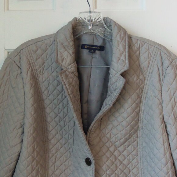 Brooks Brothers Lightweight Quilted Jacket Gray sz 16 - Picture 5 of 12